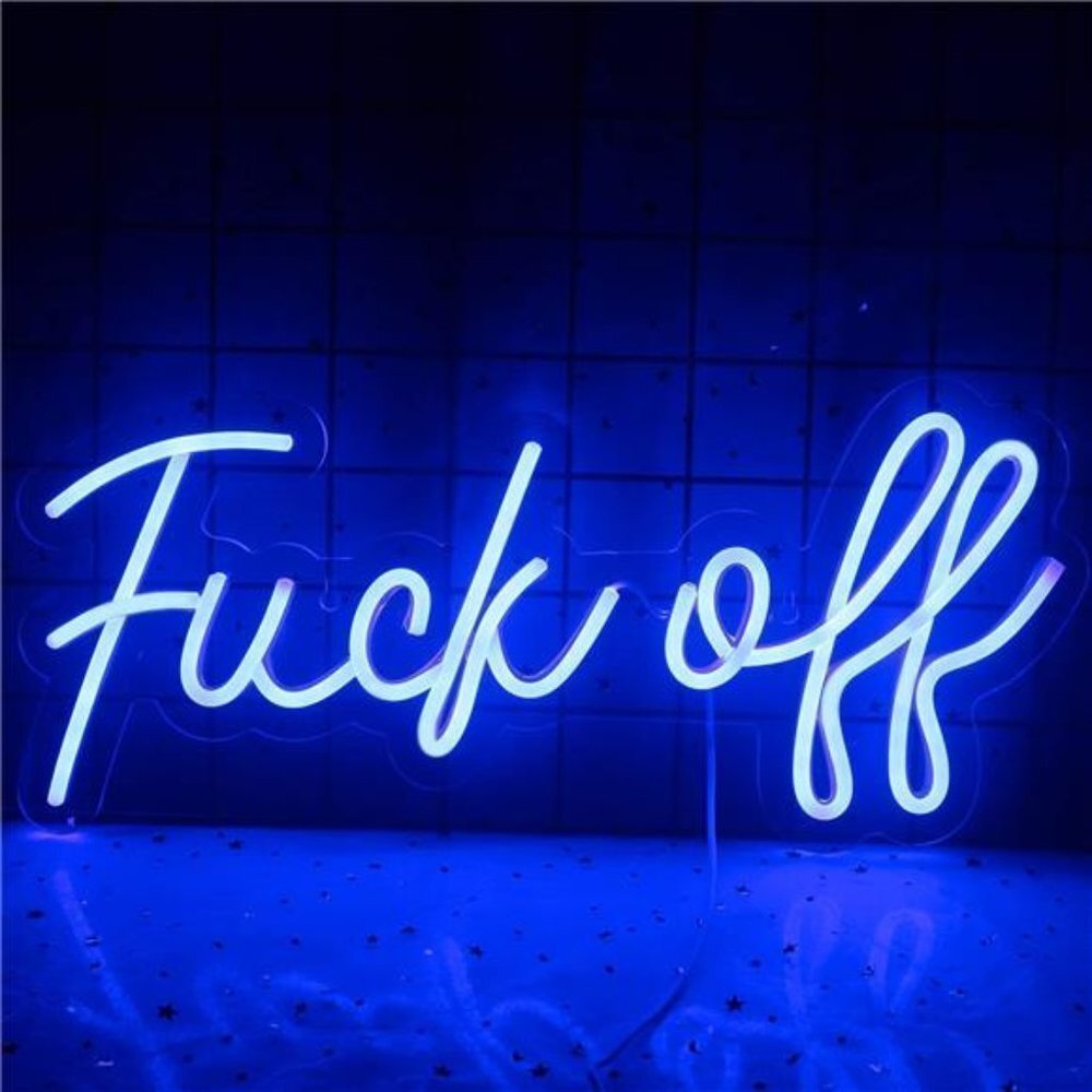 NEW Blue Neon Light Sign Decor